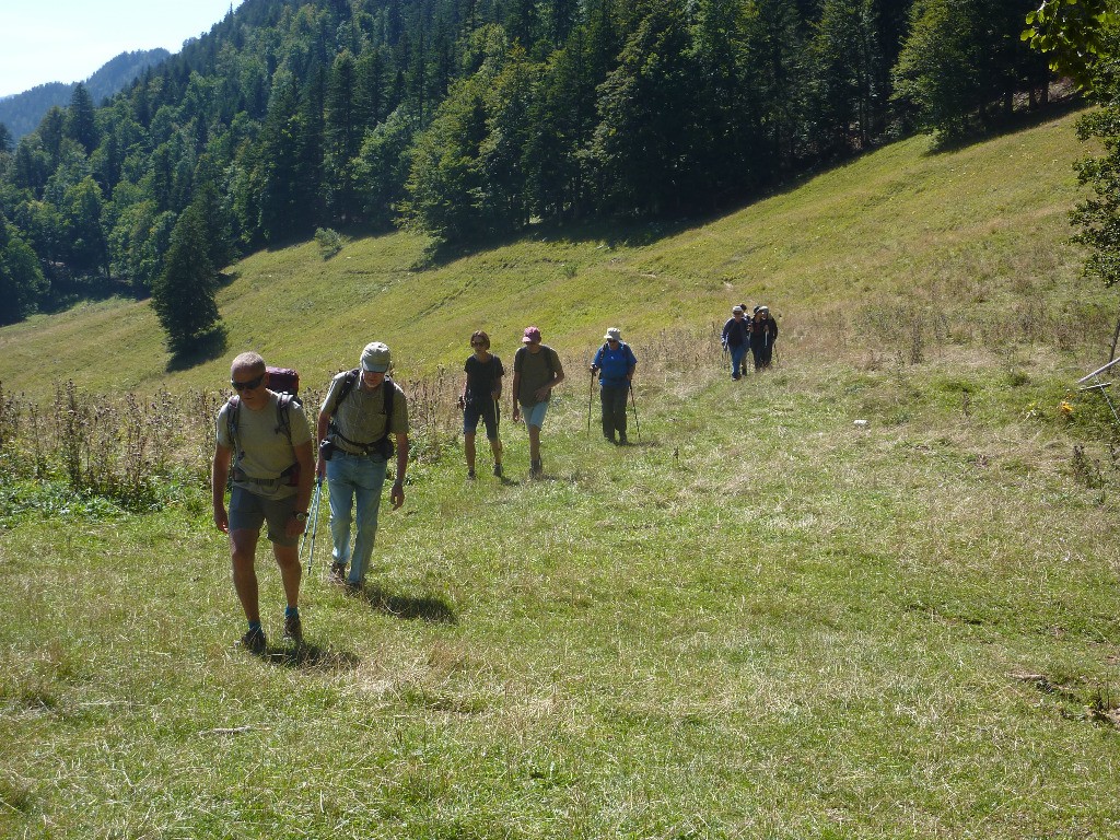 Un groupe de sympathiques marcheurs rencontrés au Col de la Ruchère
