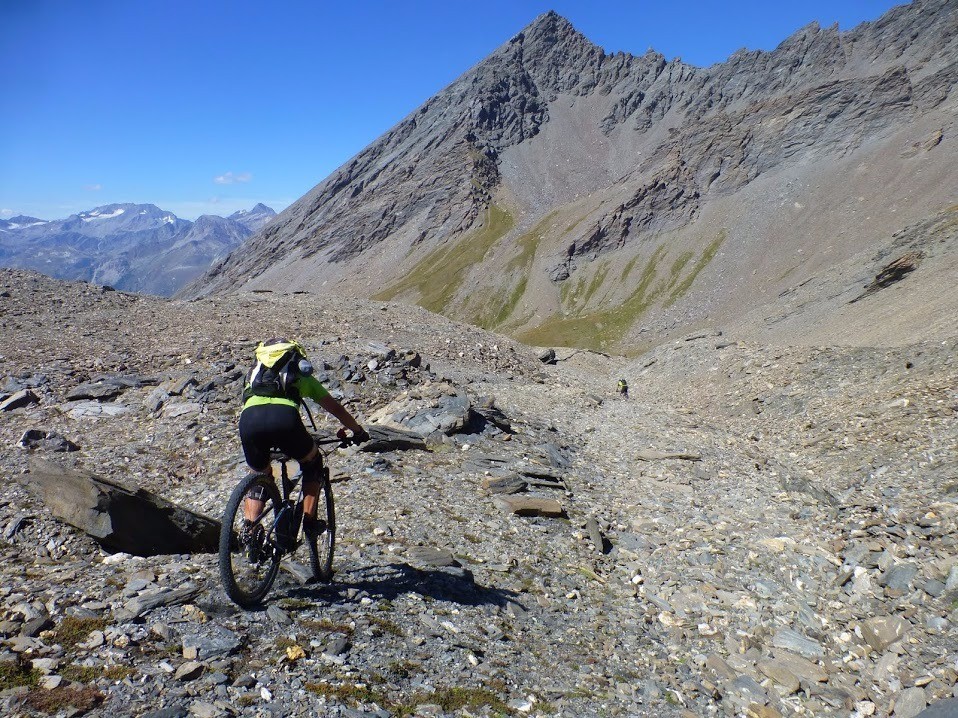 vallon du Fond,rare portion où on est sur le vélo ! 