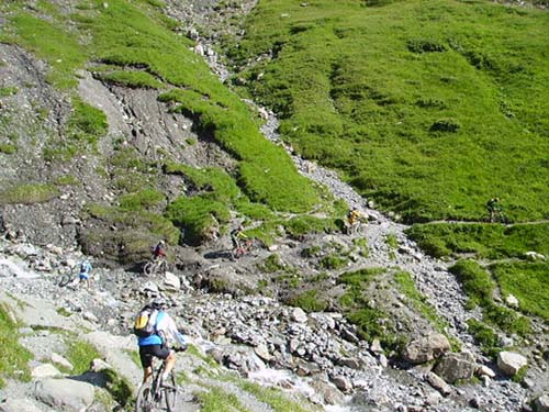 Descente en groupe : Descente groupée