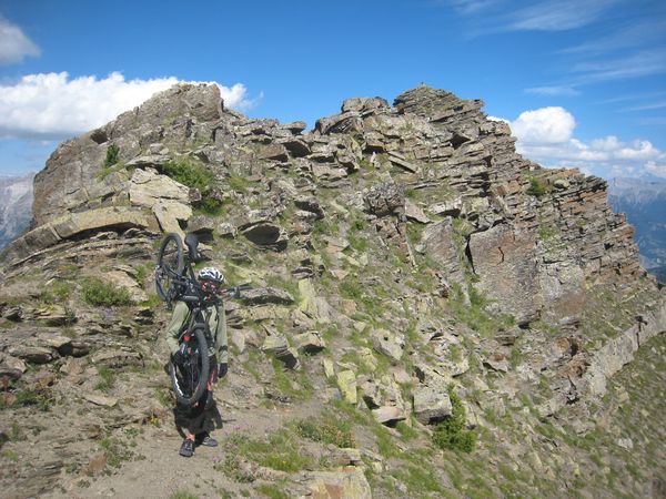 Descente de la crête : Et là, ça passe vraiment moins bien