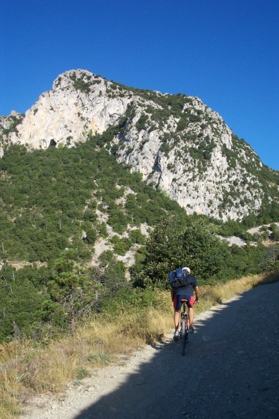 Pointe Sirricocca : Hassan en bave sous la pointe Siricocca.