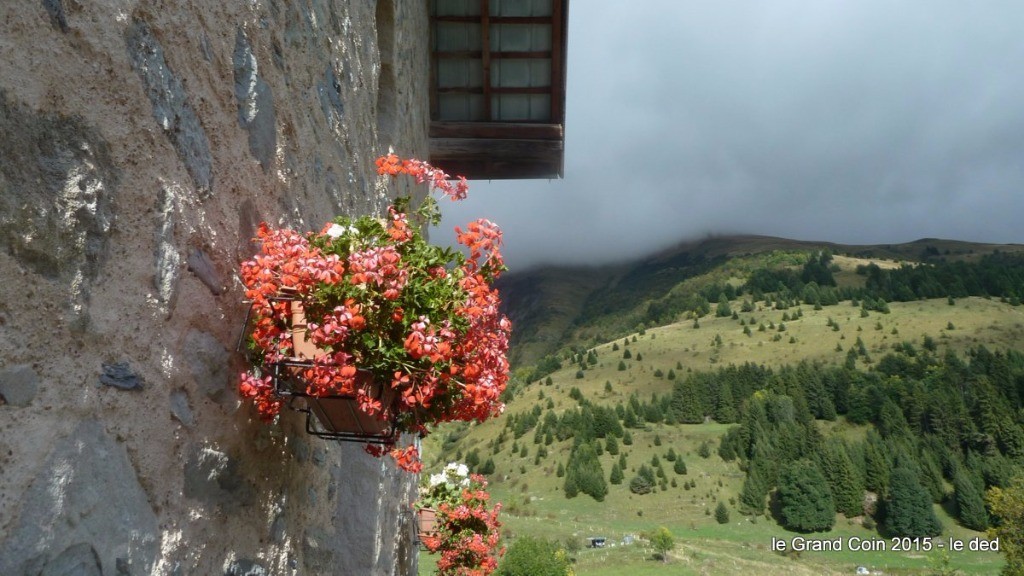 Savoie fleurie sous ciel plombé