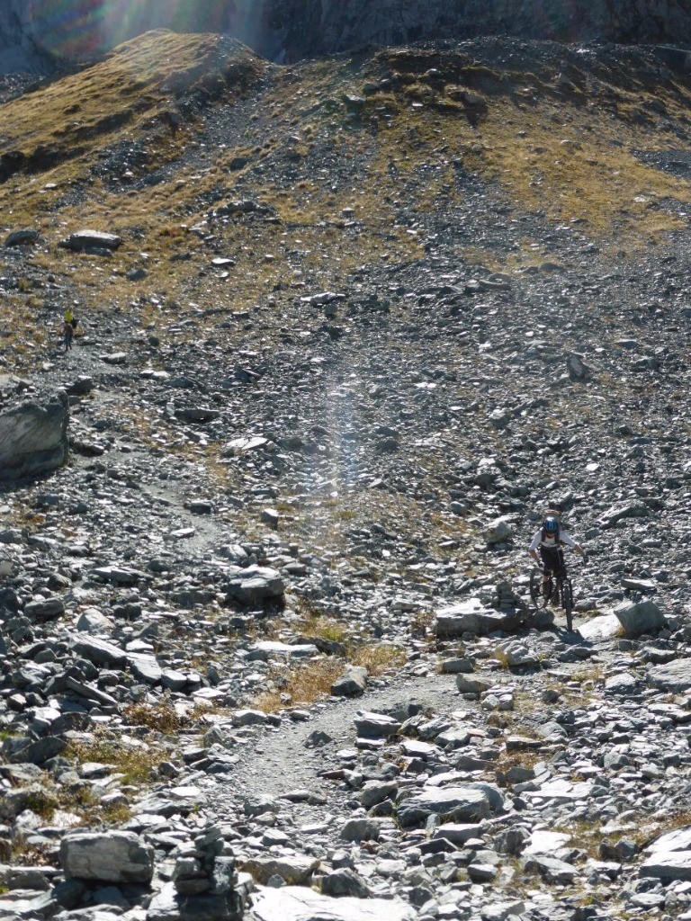 #45 la moraine sous le col du Viso, partie basse plus simple la moraine sous le col du Viso, partie basse plus simple