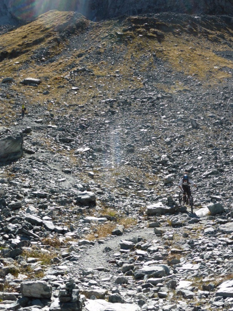 la moraine sous le col du Viso, partie basse plus simple