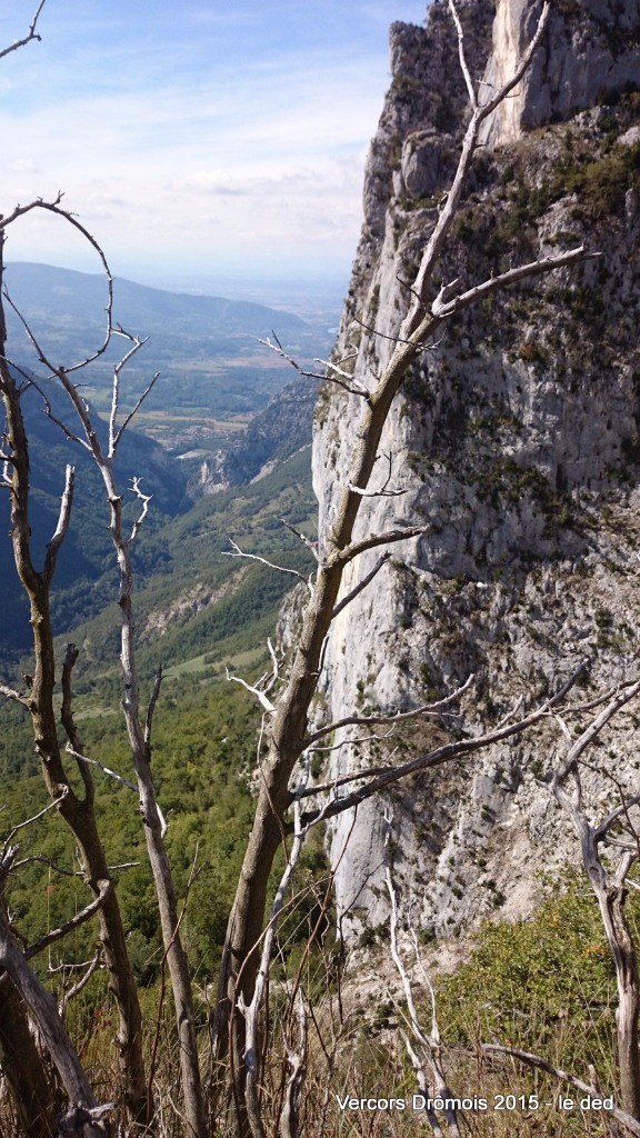 Paroi de Grande Cournouse sur fond du Royans