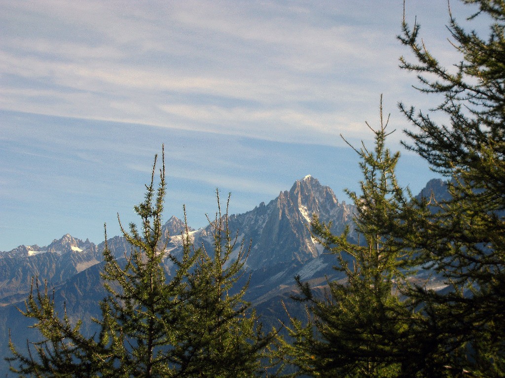 Balcon du Mt Lachat vue sur l'aiguille verte