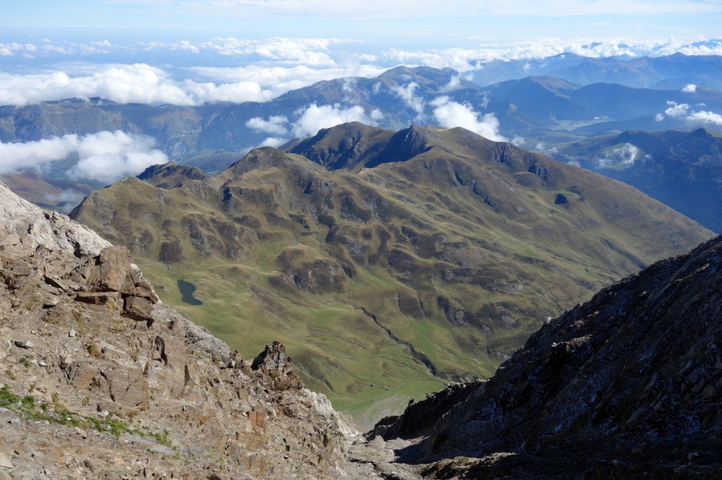 Le fameux "couloir des Poubelles" (5.1 à ski, pas plus impressionnant que ça l'été, c'est le bas qui est raide...)