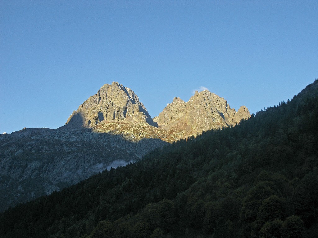 Aiguilles Rouges, aiguille de l'encrenaz, col de l'encrenaz, aiguile Morriss et aiguille de Mesure