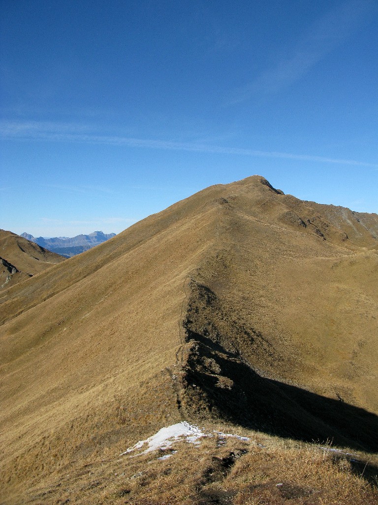 En se retournant la première partie de la descente de la Pointe de Combe Bénite