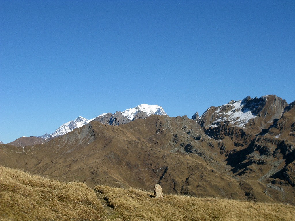 Roc de la Charbonnière et Mont Blanc