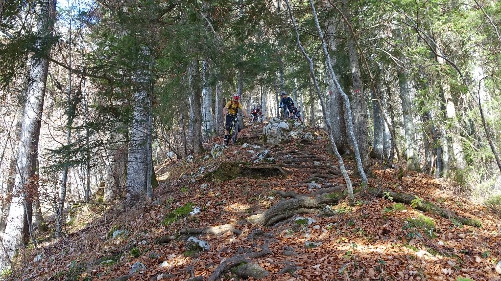 Dré dans le pentu sous La Frasse