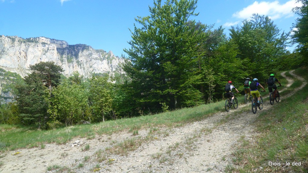 piste finale pour atteindre le ravin du Barry