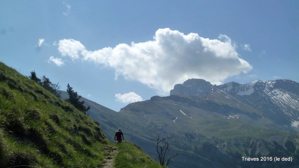 le col de l'Aiguille en dessous de la Tête de l'Obiou