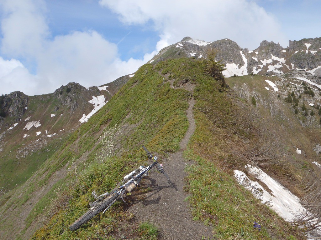 #5 Sentier aérien : Au pied de Tête de Charseuvre > Col de Foron : L Sentier aérien : Au pied de Tête de Charseuvre > Col de Foron : L'adhérence est bonne.