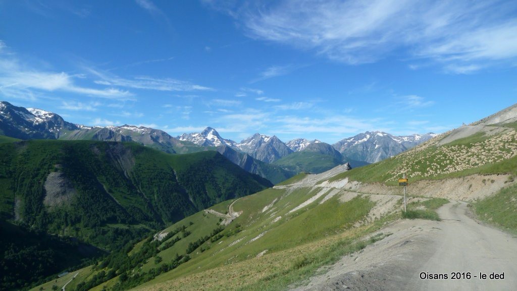 regard en arrière sur la piste (2 Alpes, Roche de la Muzelle)