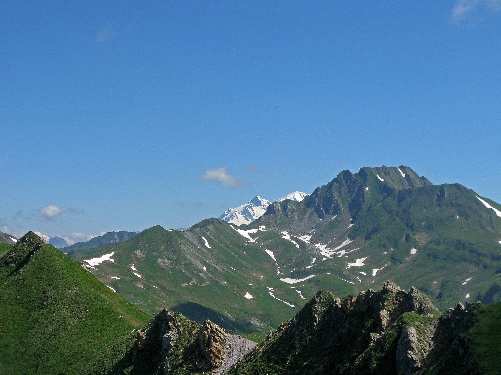 Crêt du Rey et massif du Mt Blanc