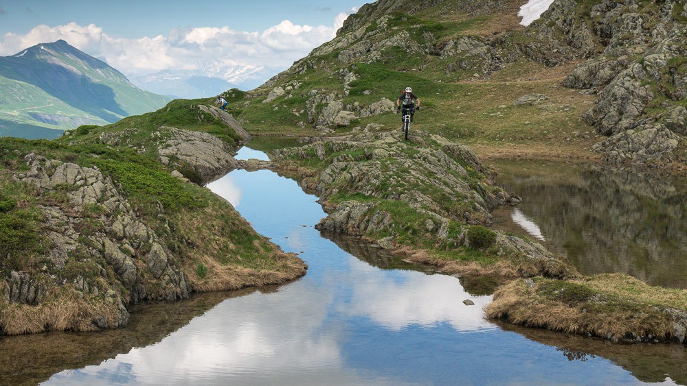 Sous le col de la Gittaz, après la descente freeride