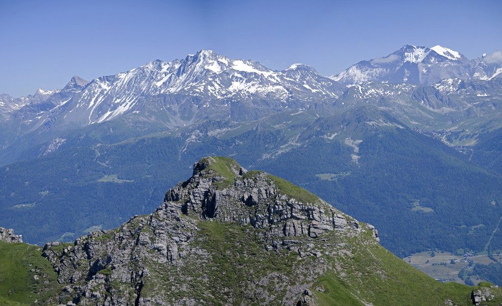 Roche à Thomas sur fond de Vanoise