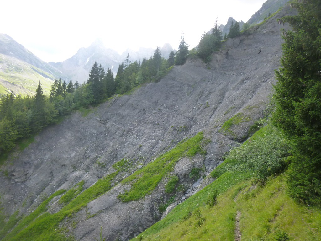 Traversée des ravines du Saix Noir : poussage dans ce sens