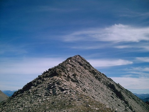 Pic du Mas : le sommet vu du petit colu entre l'antécime et le sommet