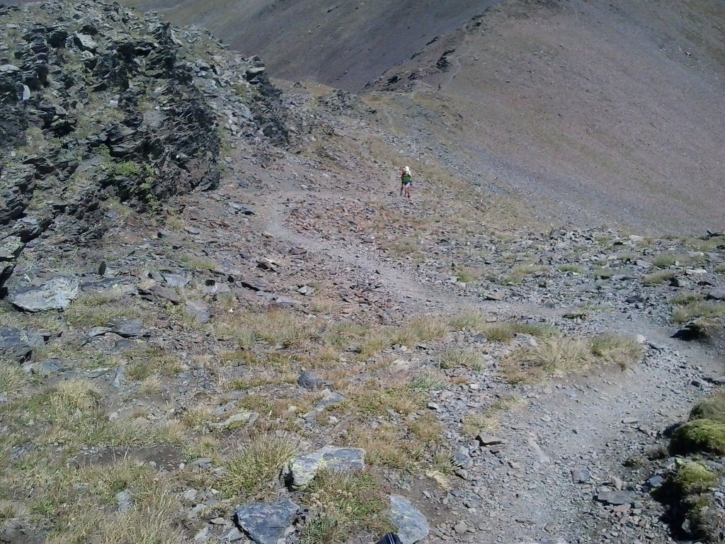 Le passage le plus raide de la crête