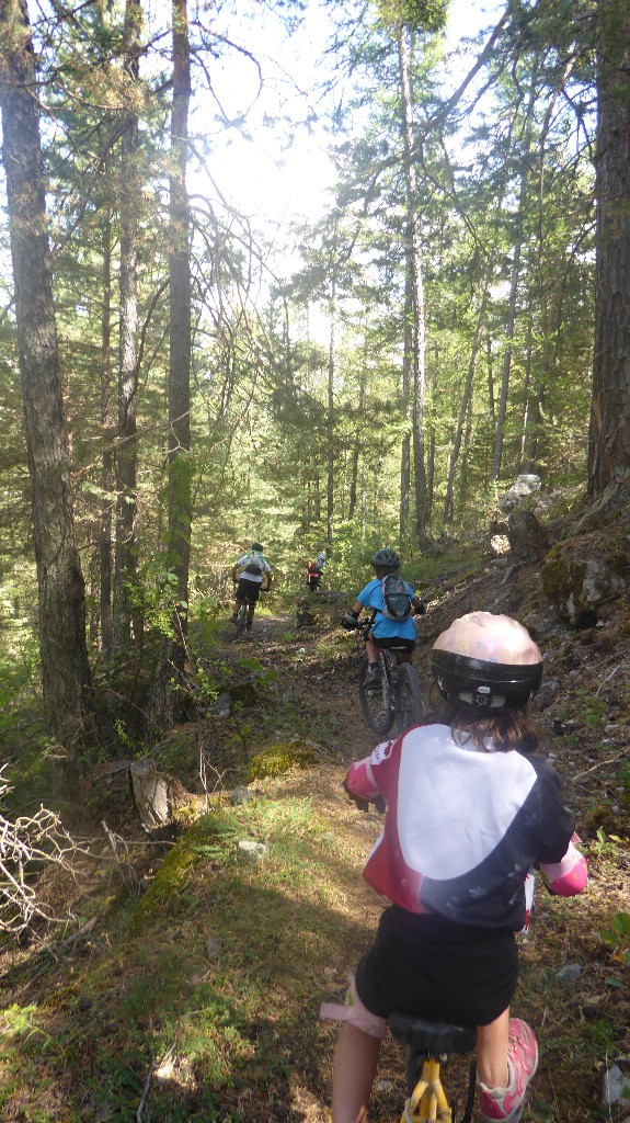 Maëly dans la descente de Via Novo