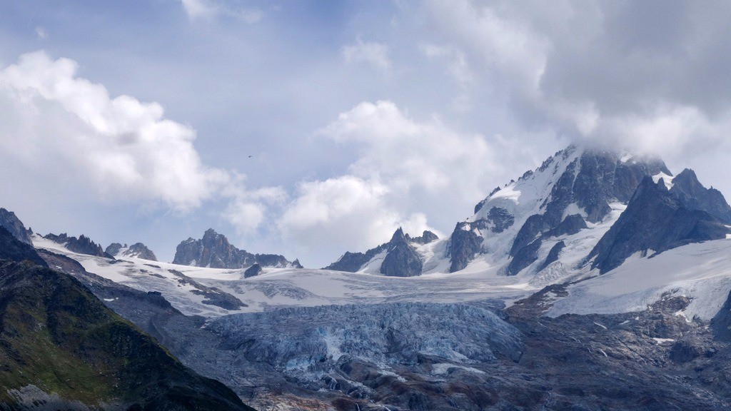 Glacier du tour en fonte