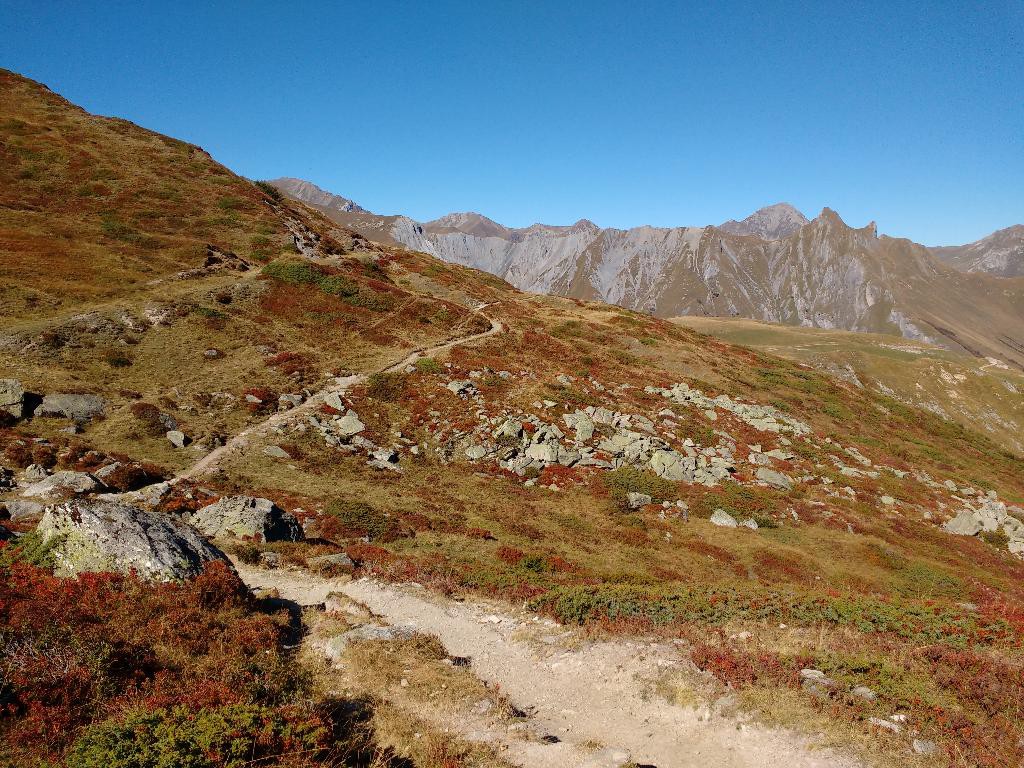 Traversée vers le col de la Fenetre