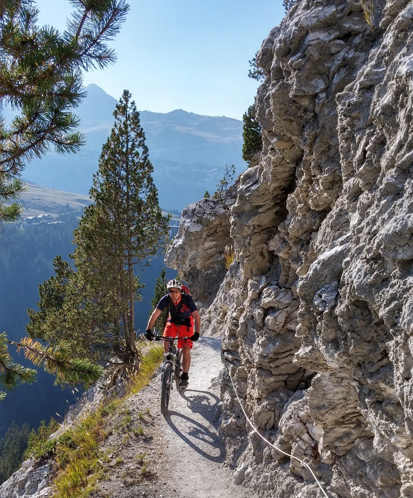 Montée à la dent du Villard, les passages expo sont très esthétiques