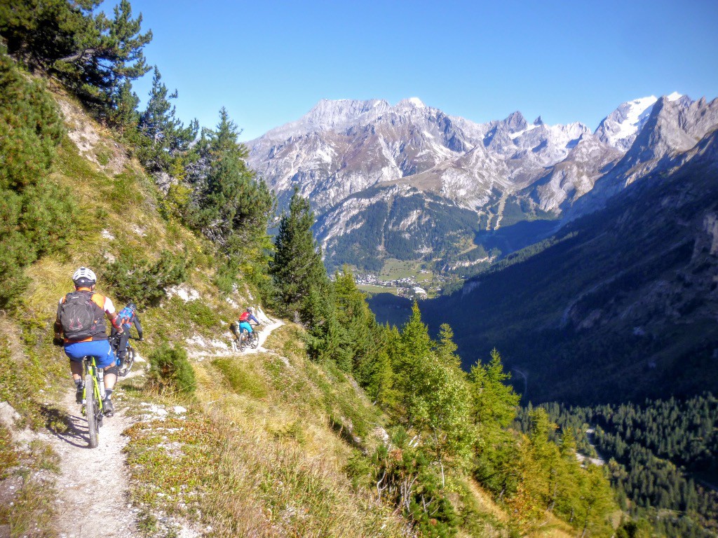 Superbes portions en traversée dans cette descente