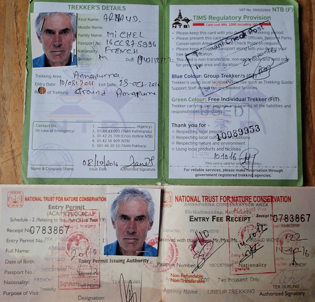 #65 Ah oui, j Ah oui, j'oubliais ...
Le document officiel bardé de coups de tampon au fur et à mesure du parcours qu'on appelle le "TIMS"...