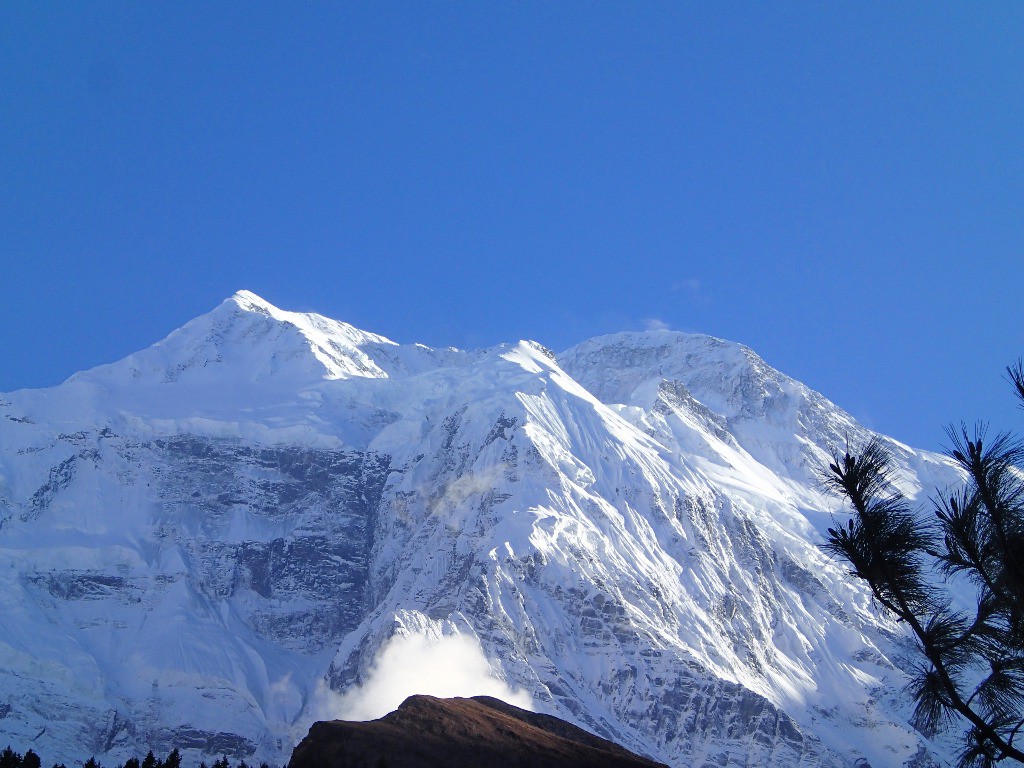 Sacrée épaisseur de glace sous l'Annapurna II !!!