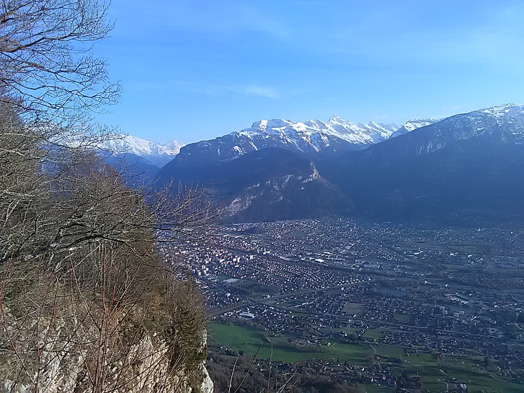 Depuis le sommet vers le Mont Blanc