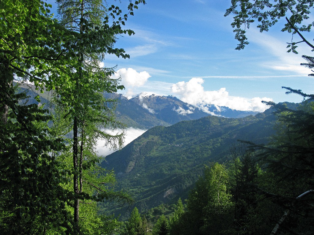 Vue en direction du versant du soleil et Combe bénite