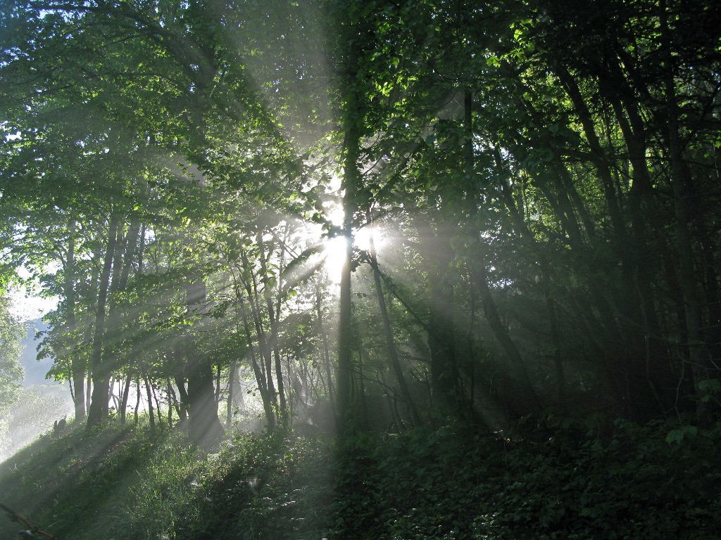 Le soleil à l'arrivée à Montfort