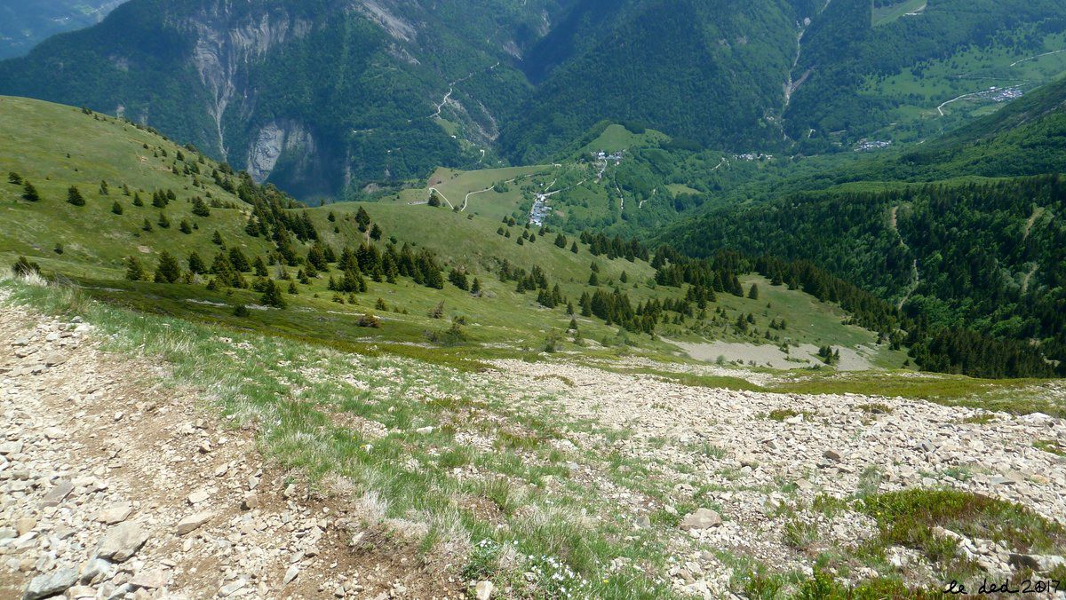 la Grenonière et Ornon, 700m plus bas.