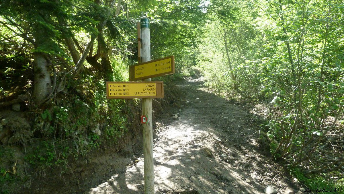 l'arrivée du sentier retracé