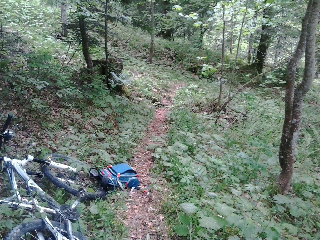 Pause mécanique sous le col de la Saulce