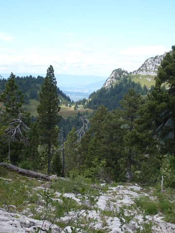 col du Pertuys : vu du passage du Freu