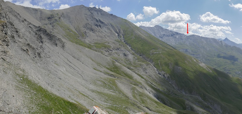 Au col du Fréjus. Oui, oui, le Roccia Verde c'est tout au fond !!