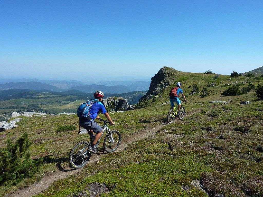 Sentier bien roulant sous le Madres