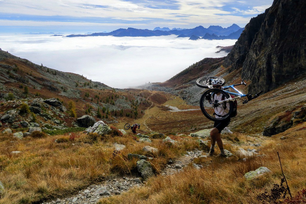 portage sous le Monte Chersogno