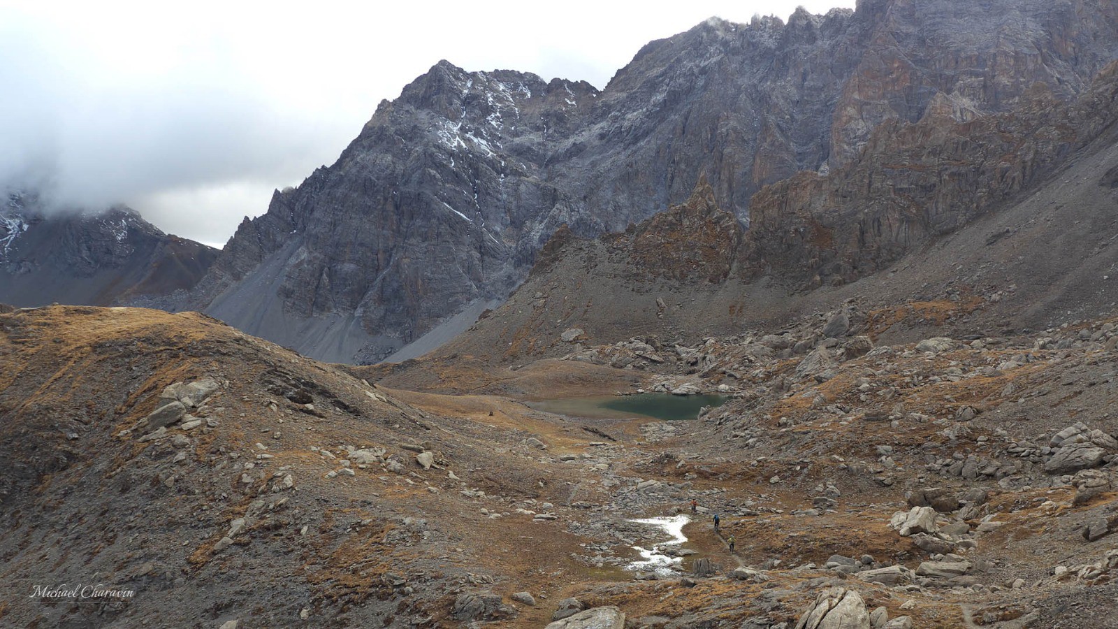 En arrivant au lac della Finestra.