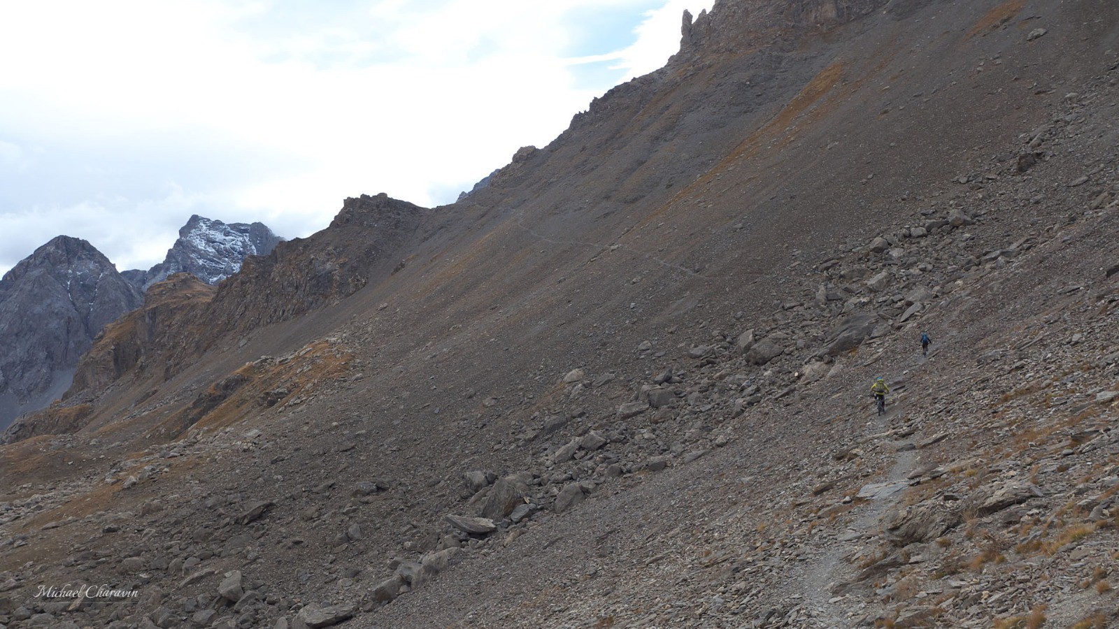 Dans la face sud de la Cima della Finestra di Stroppia, ça roule...