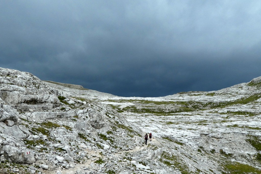 Orage en vue vers le Monte Cavallo...