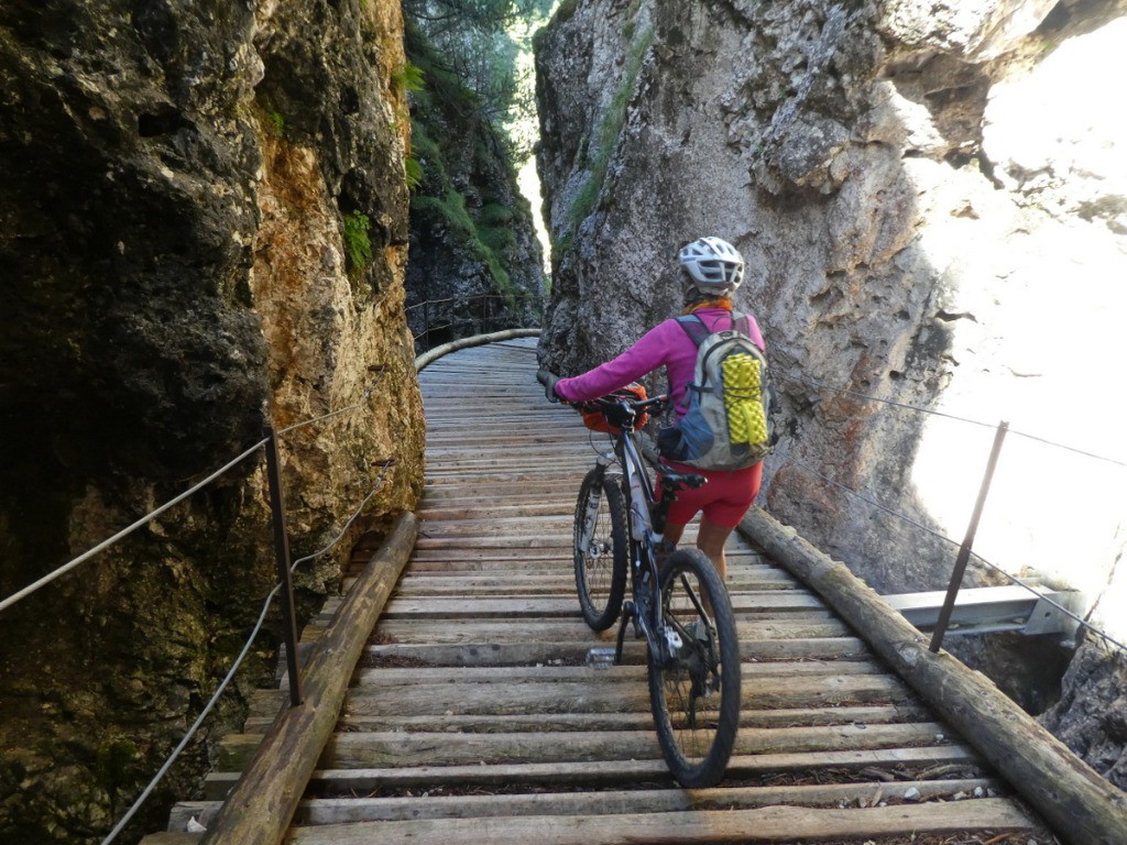 Longue passerelle au fond du rio Scillar