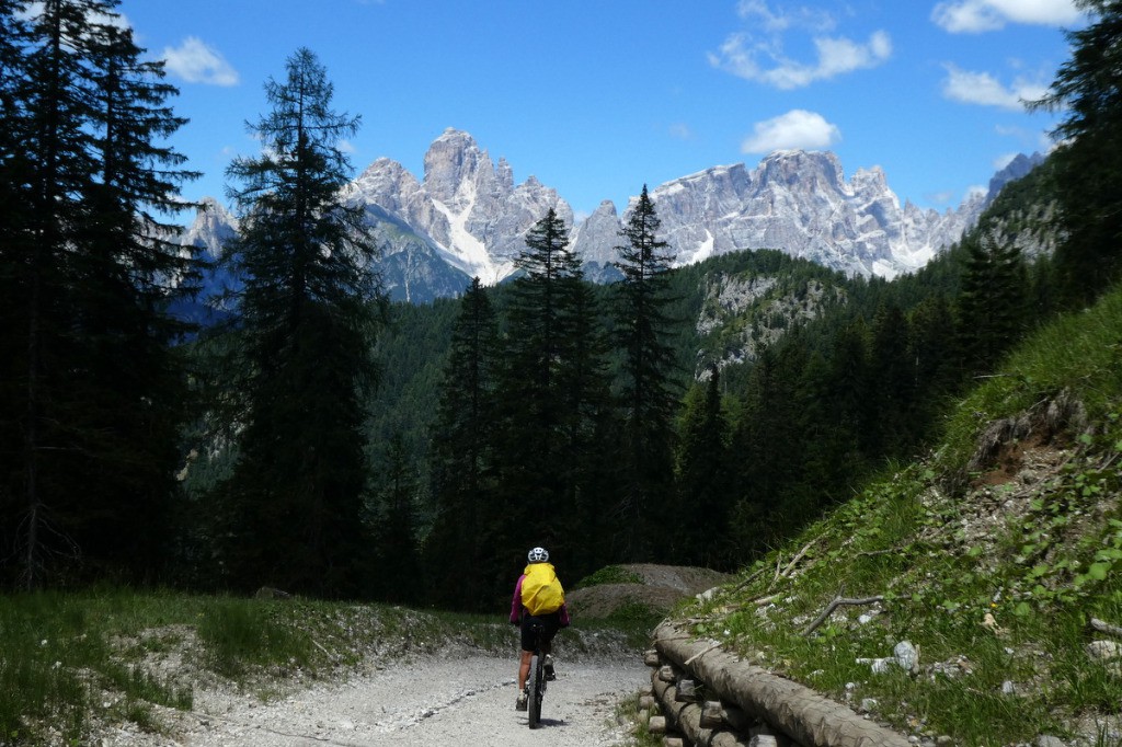 Dans les Marmaroles face aux Tré Cime di Lavaredo.