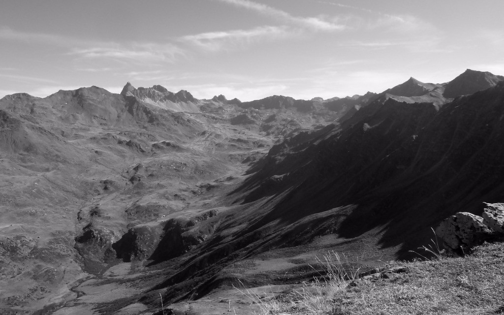 vallon déjà descendu depuis le col de la Chapelle