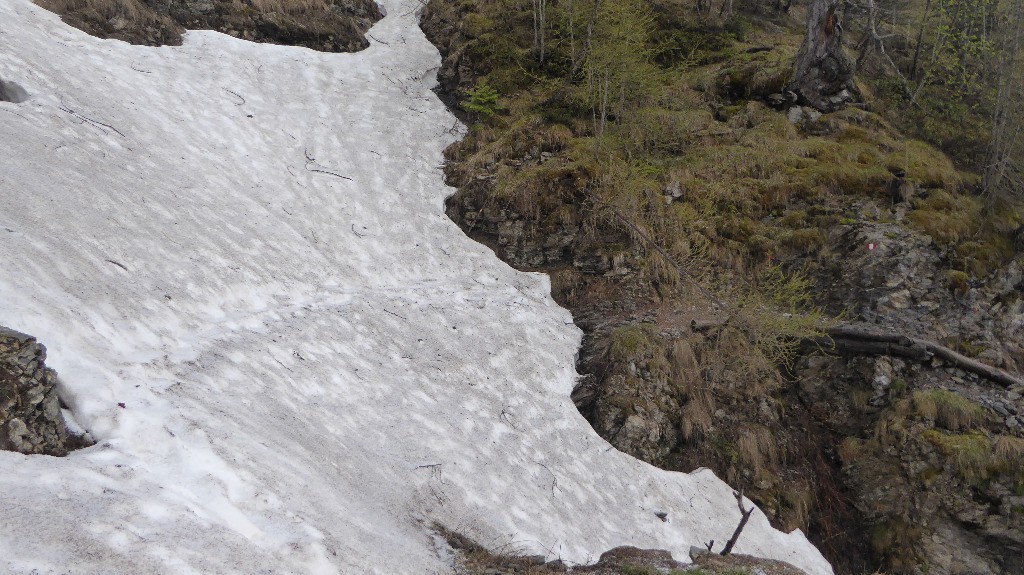 Partie rendue encore plus exposée avec la neige