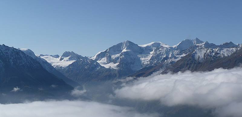 #1 Pigne d Pigne d'Arolla : Pigne d'Arolla et Mt Blanc de Cheilon depuis Cotter